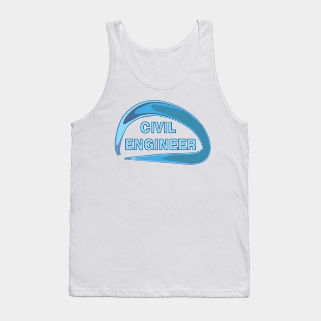 Blue Civil Engineer Tank Top by Barthol Graphics